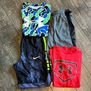 Lot of boys Athletic Shorts & Tops Size Large XL Nike Under Armour